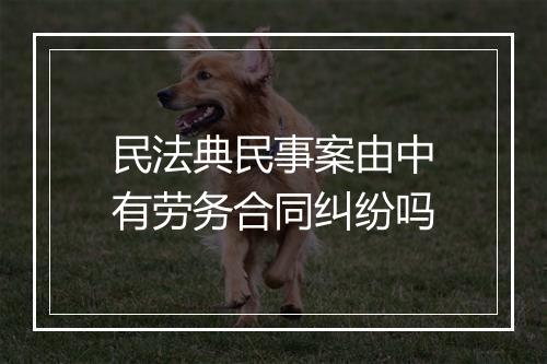 民法典民事案由中有劳务合同纠纷吗