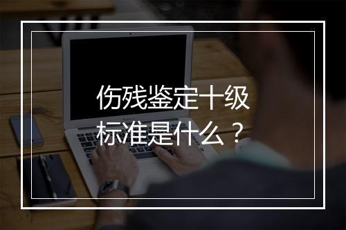 伤残鉴定十级标准是什么？