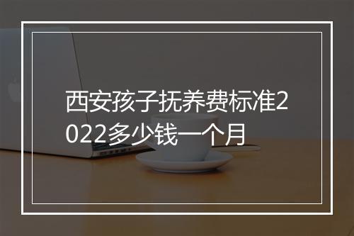 西安孩子抚养费标准2022多少钱一个月