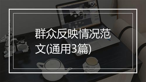 群众反映情况范文(通用3篇)