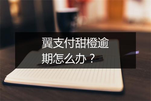 翼支付甜橙逾期怎么办？