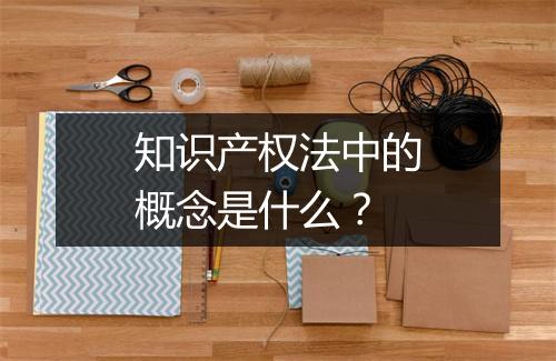知识产权法中的概念是什么？