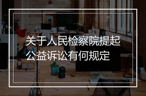 关于人民检察院提起公益诉讼有何规定