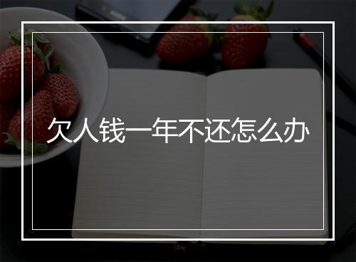 欠人钱一年不还怎么办