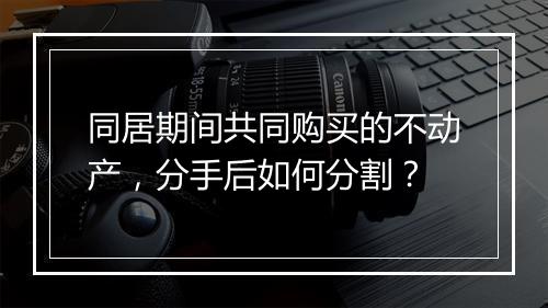 同居期间共同购买的不动产，分手后如何分割？