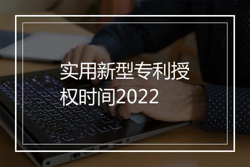 实用新型专利授权时间2022