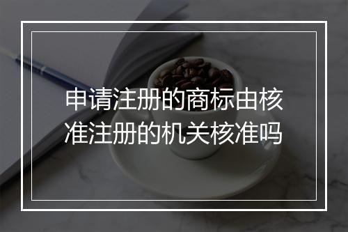 申请注册的商标由核准注册的机关核准吗