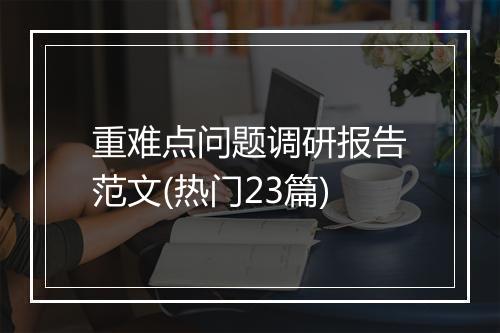 重难点问题调研报告范文(热门23篇)