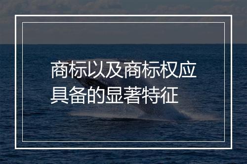 商标以及商标权应具备的显著特征