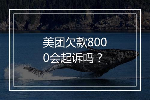 美团欠款8000会起诉吗？