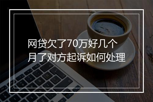网贷欠了70万好几个月了对方起诉如何处理