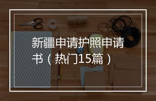 新疆申请护照申请书（热门15篇）