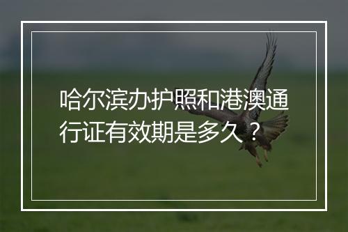 哈尔滨办护照和港澳通行证有效期是多久？
