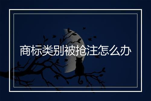 商标类别被抢注怎么办