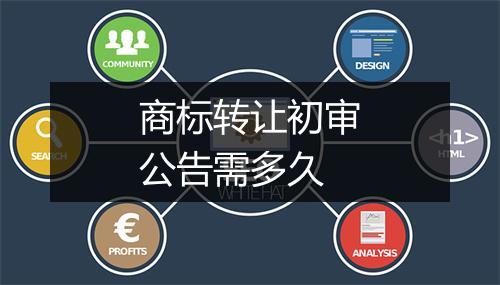商标转让初审公告需多久