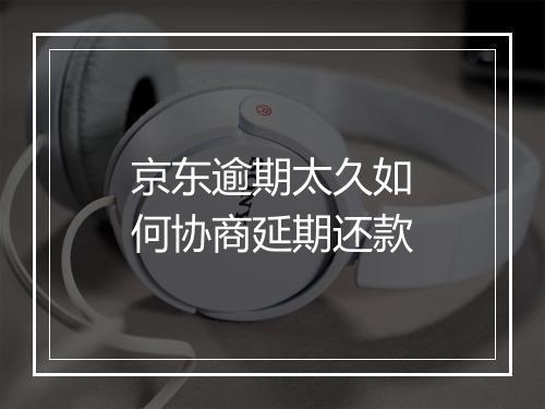 京东逾期太久如何协商延期还款