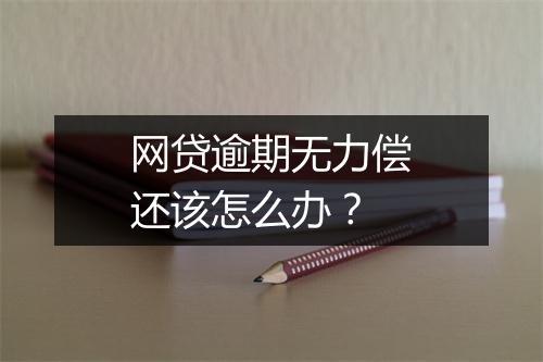 网贷逾期无力偿还该怎么办？