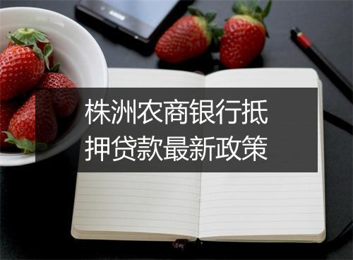 株洲农商银行抵押贷款最新政策
