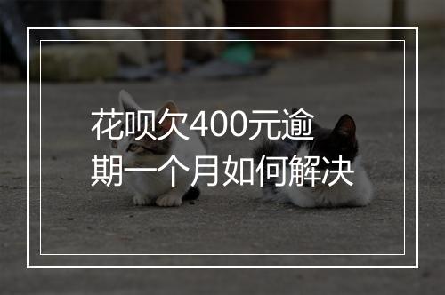 花呗欠400元逾期一个月如何解决