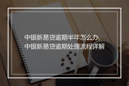 中银新易贷逾期半年怎么办,中银新易贷逾期处理流程详解