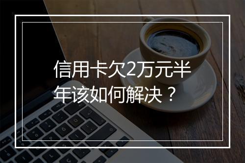 信用卡欠2万元半年该如何解决？