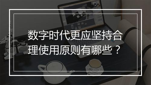 数字时代更应坚持合理使用原则有哪些？