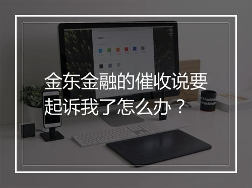 金东金融的催收说要起诉我了怎么办？