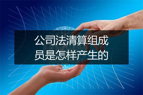 公司法清算组成员是怎样产生的