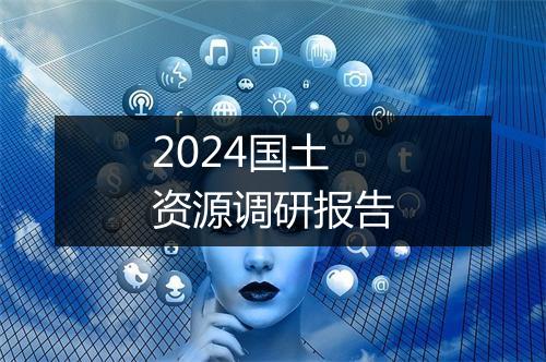 2024国土资源调研报告