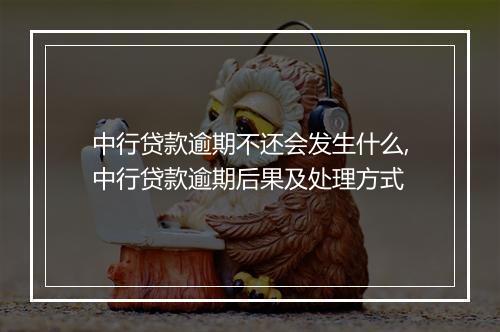 中行贷款逾期不还会发生什么,中行贷款逾期后果及处理方式