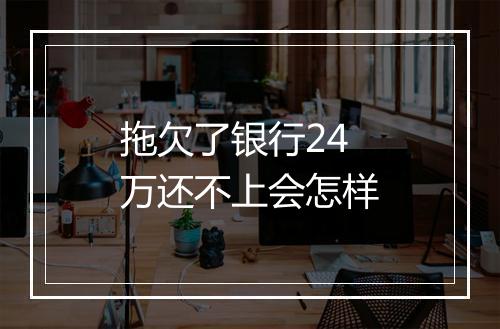 拖欠了银行24万还不上会怎样