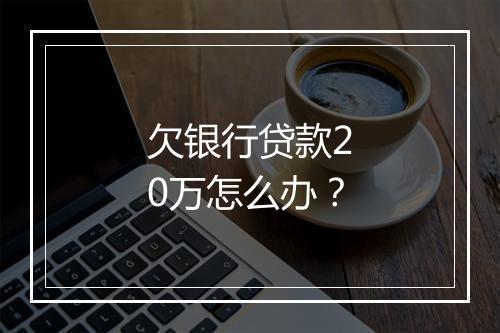 欠银行贷款20万怎么办？