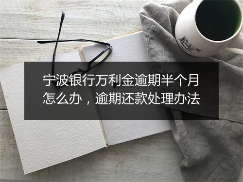 宁波银行万利金逾期半个月怎么办，逾期还款处理办法