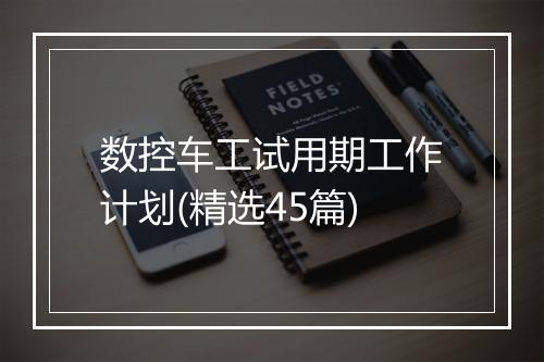 数控车工试用期工作计划(精选45篇)