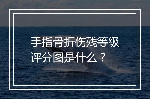 手指骨折伤残等级评分图是什么？