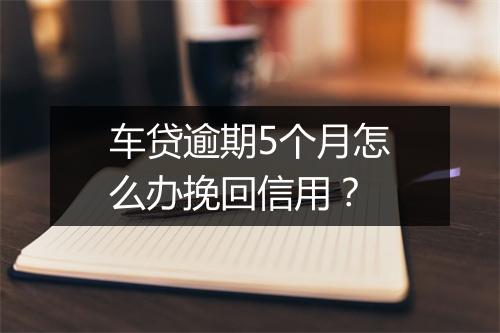 车贷逾期5个月怎么办挽回信用？