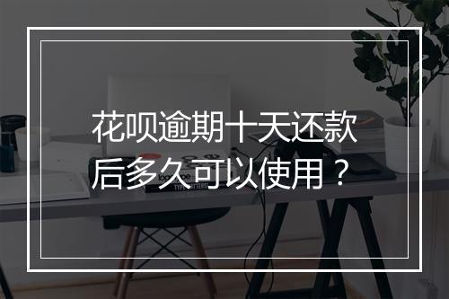 花呗逾期十天还款后多久可以使用？