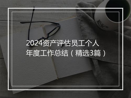 2024资产评估员工个人年度工作总结（精选3篇）