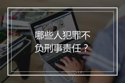 哪些人犯罪不负刑事责任？