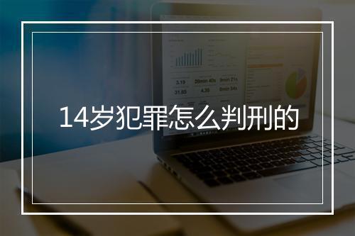 14岁犯罪怎么判刑的