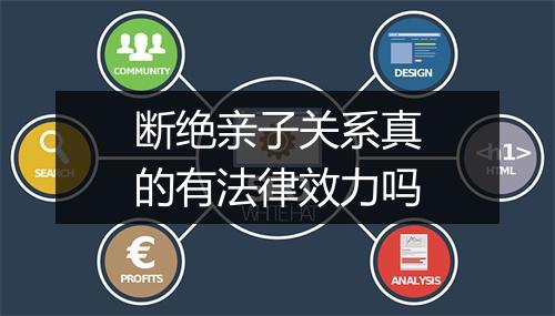 断绝亲子关系真的有法律效力吗