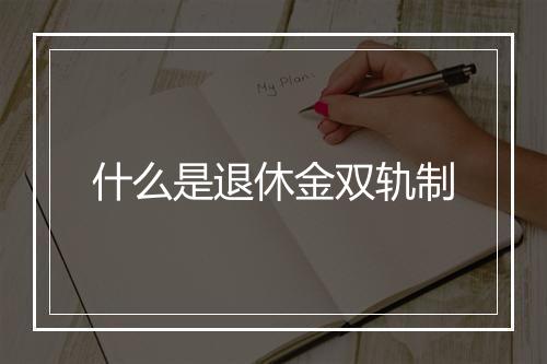 什么是退休金双轨制