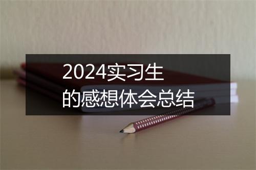 2024实习生的感想体会总结