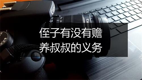 侄子有没有赡养叔叔的义务