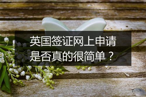 英国签证网上申请是否真的很简单？
