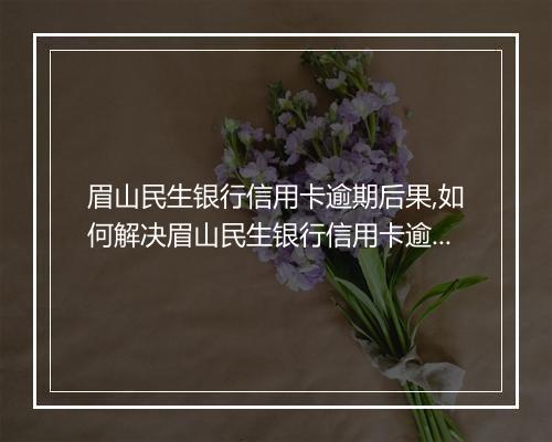 眉山民生银行信用卡逾期后果,如何解决眉山民生银行信用卡逾期问题