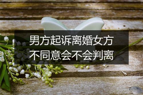 男方起诉离婚女方不同意会不会判离