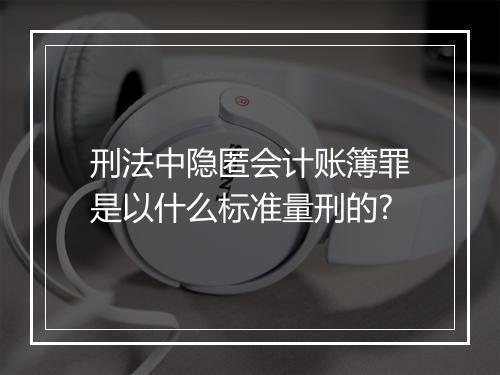 刑法中隐匿会计账簿罪是以什么标准量刑的?