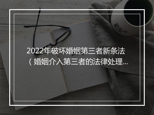2022年破坏婚姻第三者新条法（婚姻介入第三者的法律处理）