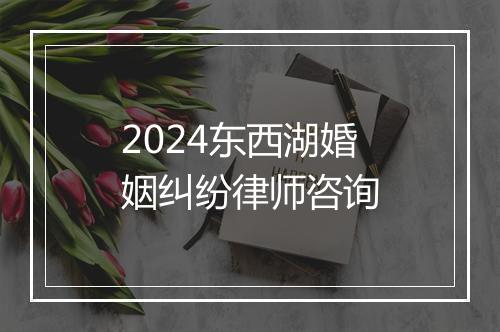 2024东西湖婚姻纠纷律师咨询